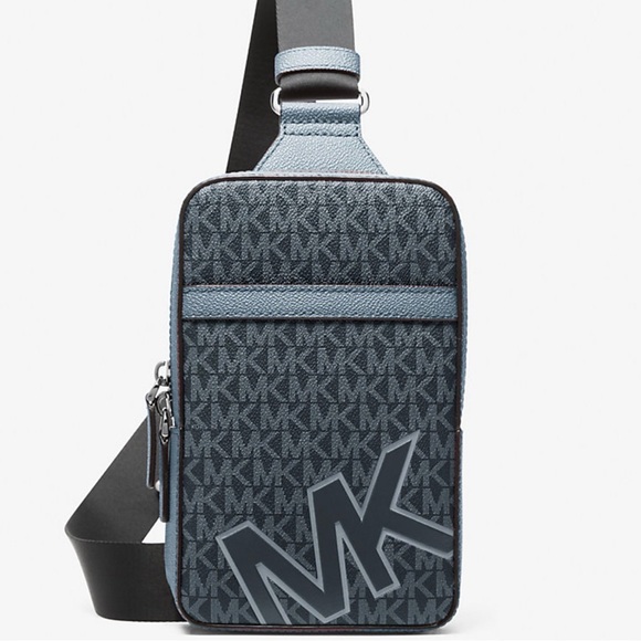 Michael Kors Navy and Black Logo Belt Bag